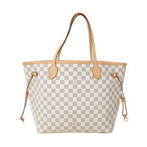 Louis Vuitton Damier Azur White Neverfull Tote Bag